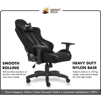 Green Soul GS-600 Beast Series Gaming Chair (Armour Black)